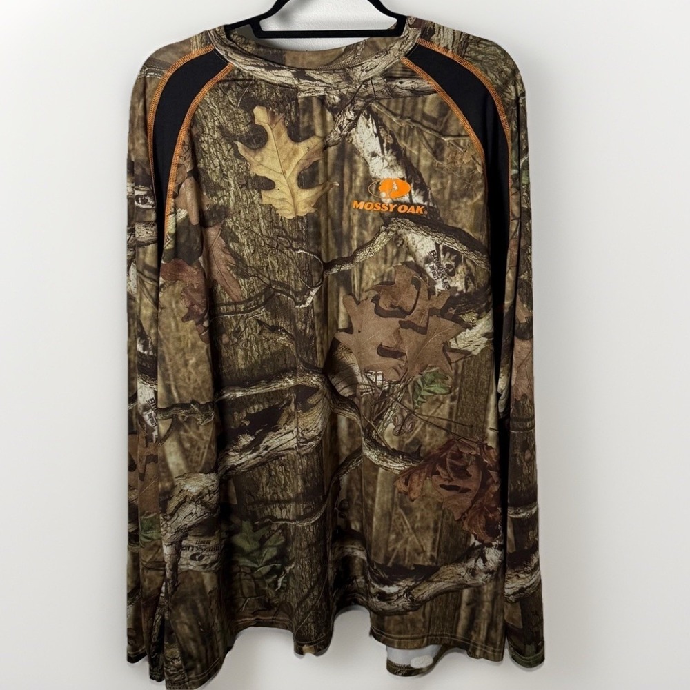 Mossy Oak Break-Up Infinity Camo Long Sleeve Performance Shirt XXL Brown Orange